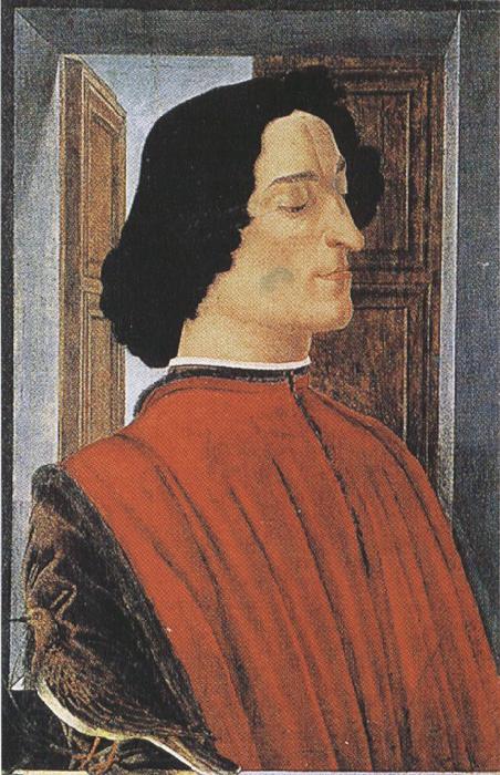 Sandro Botticelli Portrait of Giuliano de'Medici (mk36) Norge oil painting art
